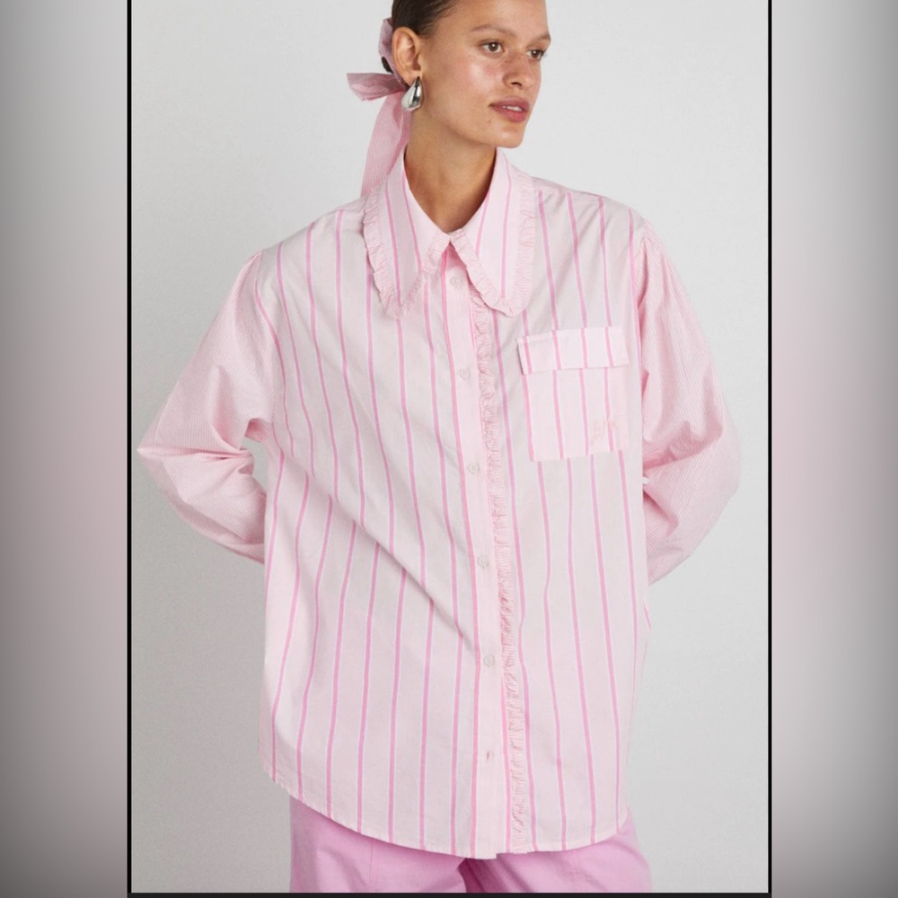Pink Button Blouse | Damson Madder